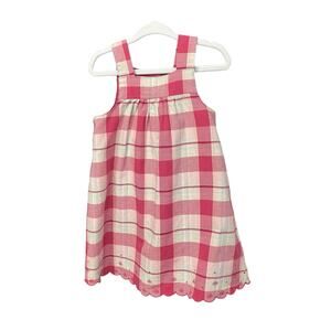 Janie + Jack Layette Pink Plaid Flannel 12-18 mo.